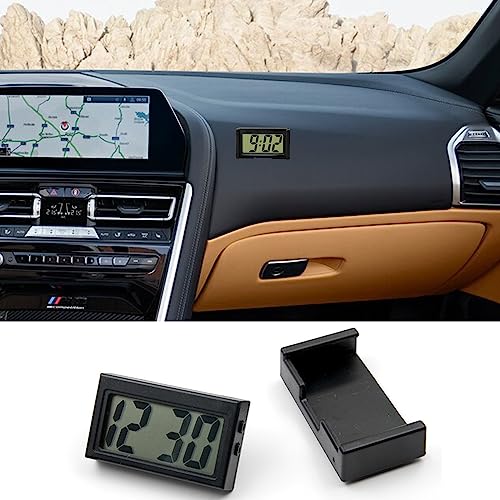 image for Sodcay 1 PC Mini Car Clock, Car Dashboard Digital Clock, with Clear LC