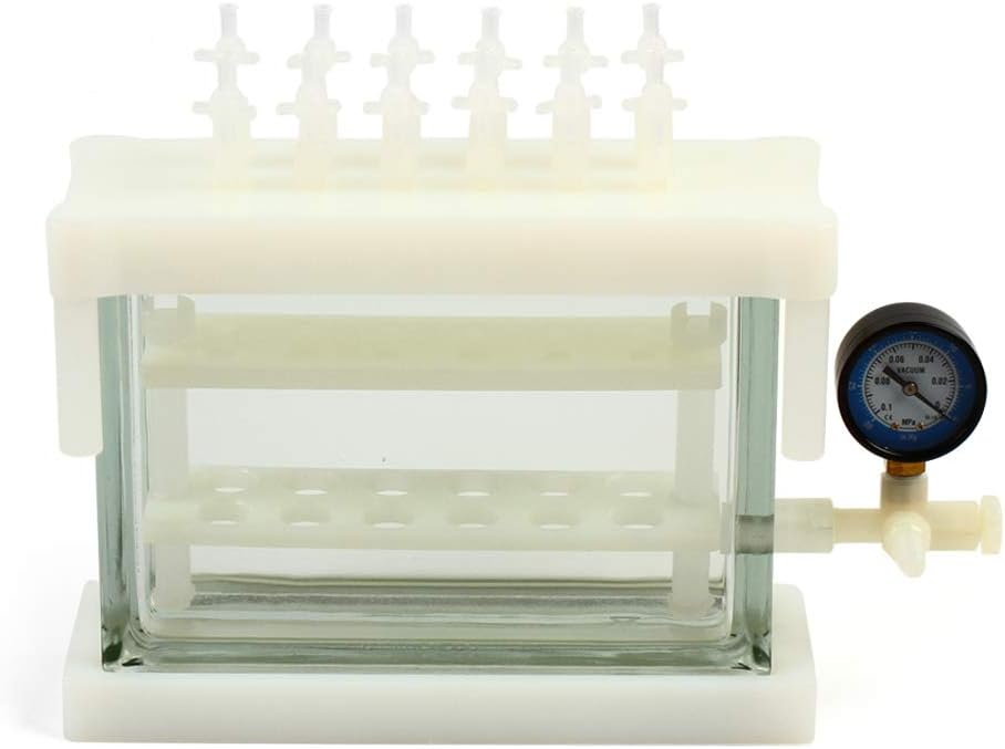 12-Position Solid Phase Extraction Apparatus, SPE Manifold with Vacuum Chamber & Flow Control Valves, for Laboratory Sample Preparation, Compatible with 12 Tubes