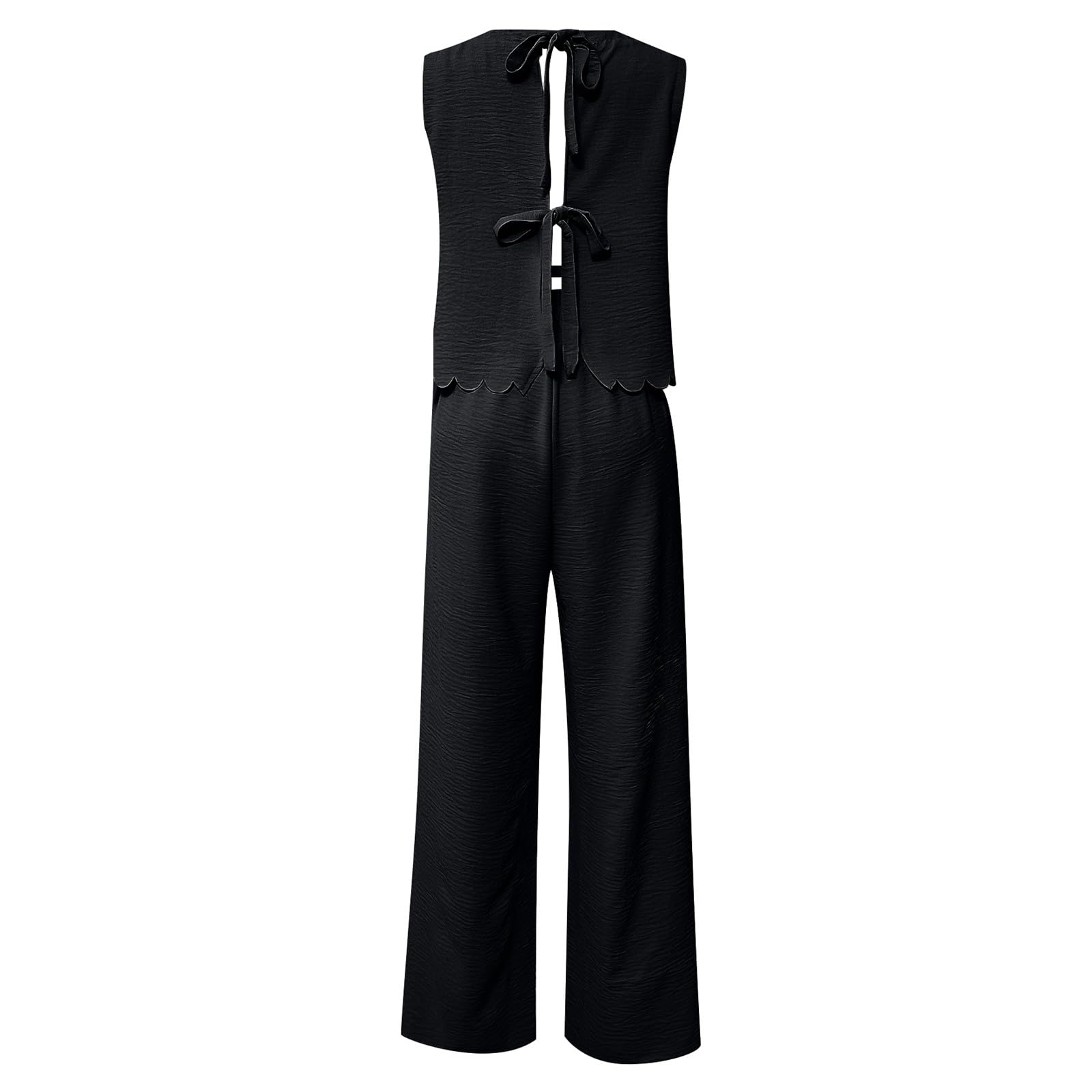 Survêtement pour femme - Grandes tailles - Baggy - Élégant - Été - Long - 2 pièces - Taille courte - Yoga - Avec pantalon - Combinaison de loisirs - Léger - 2 pièces - Vêtement de sport pour femme
