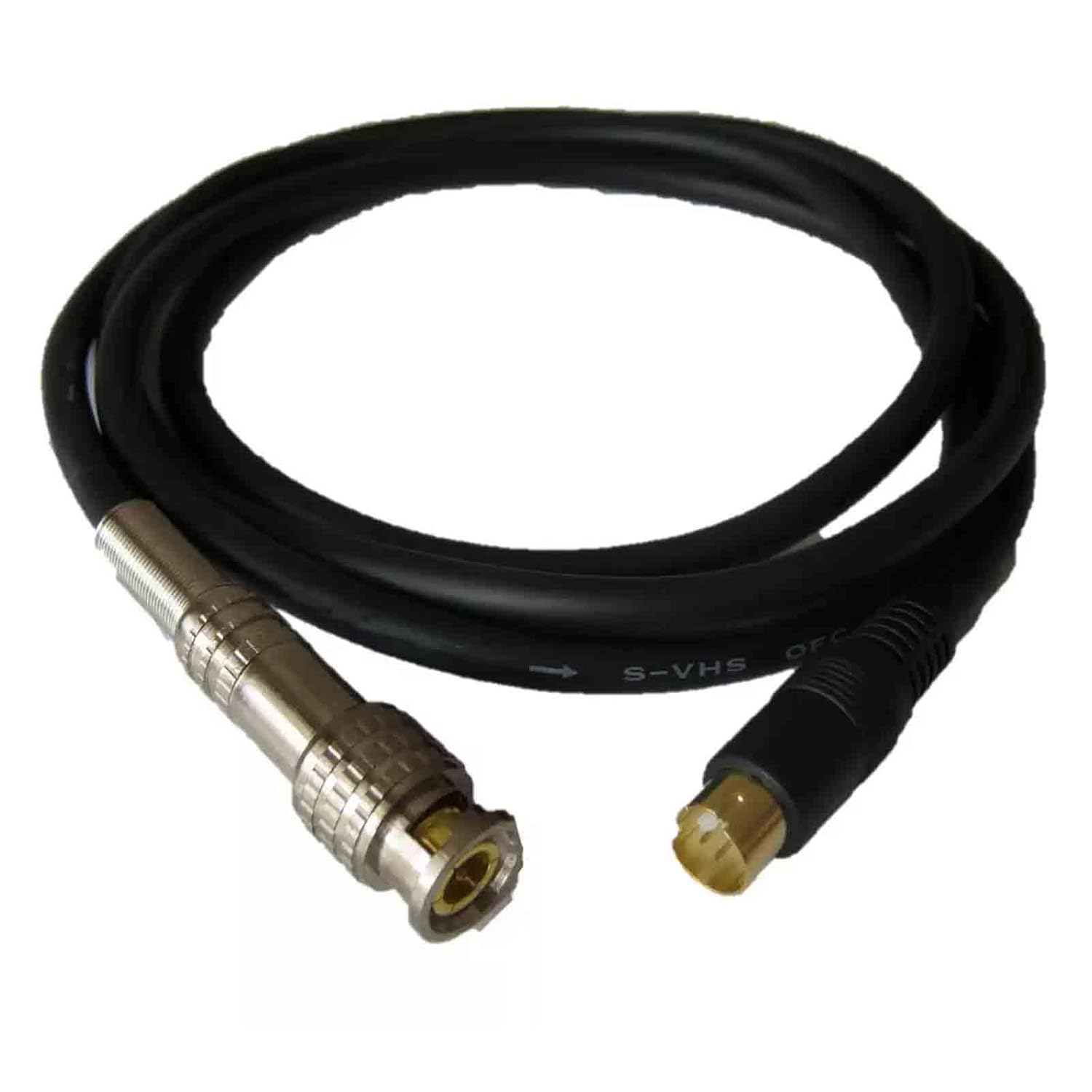 Mini Din 4Pin S-Video Male to BNC Male Video Cable, Gold-Plated Plug, Pure Copper Wire Core,Interference Free, BNC to S-Video Signal Cable (Not Compatible with SDI Interface) (8Meter)