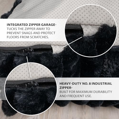 Image of Matini Home Crash Pad - Sensory Pad with Cover Foam Blocks for Kids and Adults, Ideal Gymnastics Equipment - Charcoal 36 inch X 36 inch