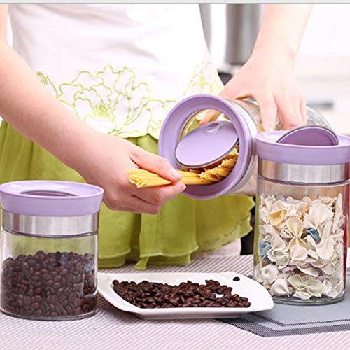 Boîte alimentaire hermétique violette pour céréales et stockage sec - 4