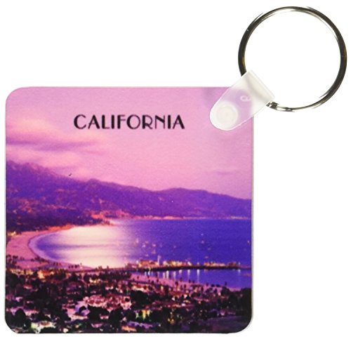 3dRose Santa Barbara California Night Keychains