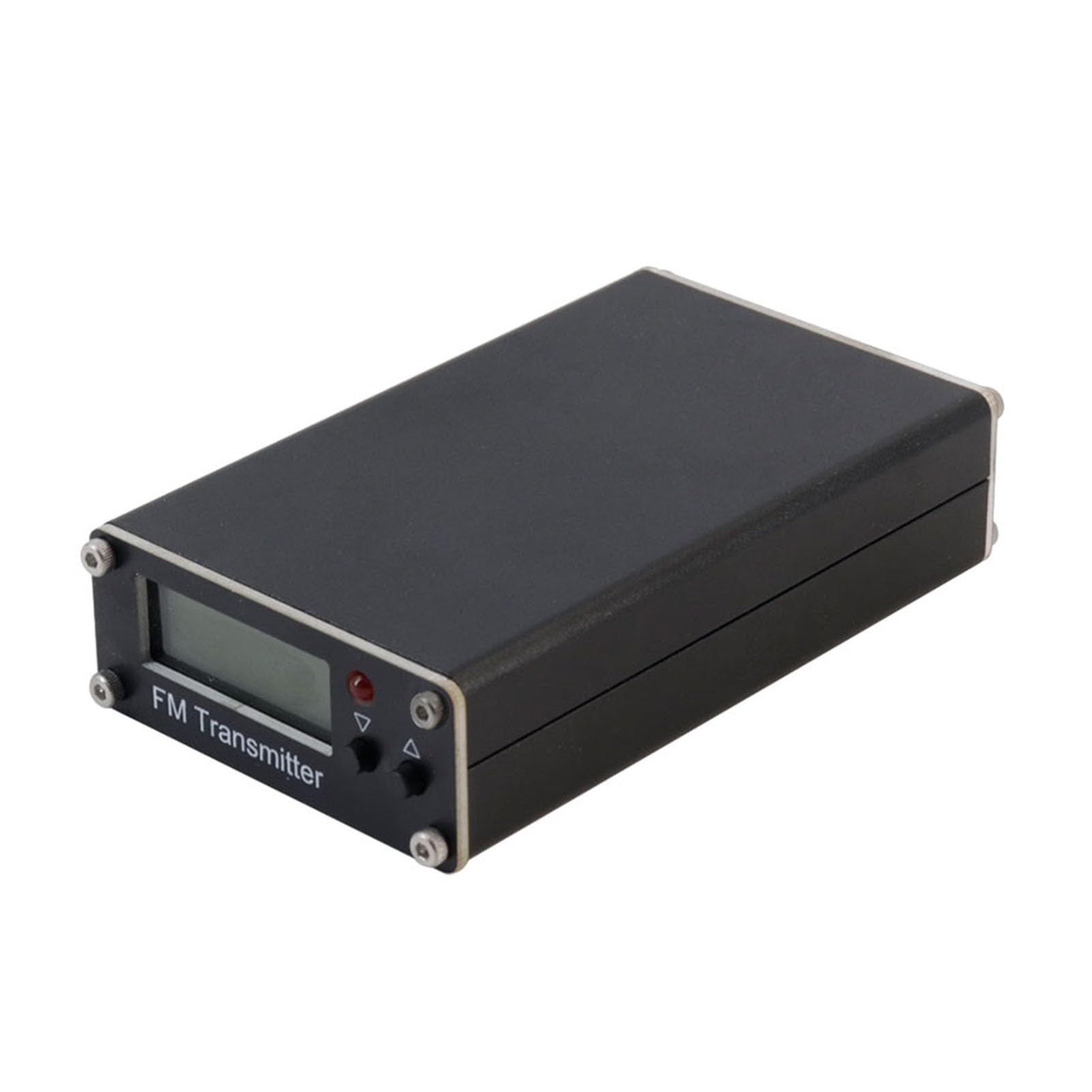 Digitales FM-Sendermodul, 0,5-W-Digitalanzeige, Stereo-FM-Radiosender, 76–108 MHz Einstellbare Frequenz, 2000 M Reichweite, Kompakter Tragbarer Sender für Telefon, PC, MP3 (Black)