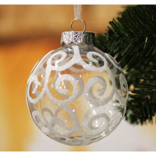 Sleetly 12Pk White Christmas Ornaments, Shatterproof Christmas Tree Ball Decorations, Medium 3.15 Inch 1 Set #TOP1