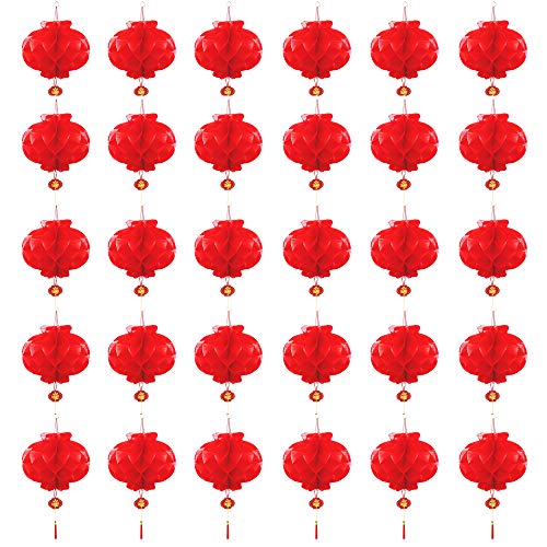 Lanterne Cinesi Rosse 20 Pezzi – Impermeabili, Decorative Per Capodanno, Matrimoni E Feste 2026 (diametro 24 Cm)