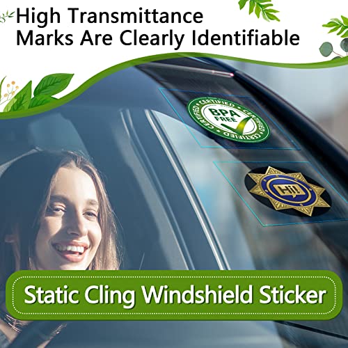 Image of 20 Pcs Clear Static Cling Windshield Sticker Bulk, Static Cling Window Film