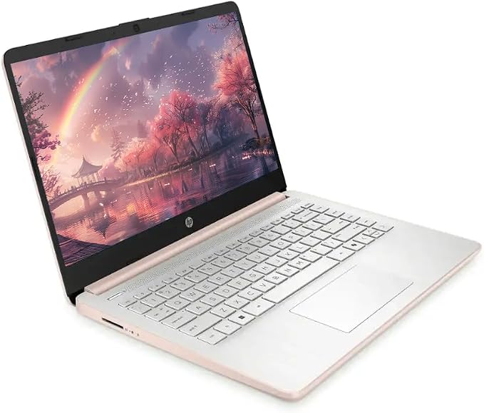 HP 14" Laptop Computer, Microsoft Office 365 Included, 128GB UFS, 4GB RAM, 4-Core Intel Processor, Windows 11, Tranquil Pink image 4