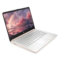 HP 14" Business Laptop Computer with Microsoft Office 365, 4-Core Intel Processor, 128GB Storage, 4GB RAM, Windows 11, SageNova Earphones, Pale Rose Gold — image 4