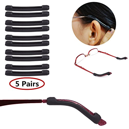 YR Soft Silicone Eyeglasses Temple Tips Sleeve Retainer,Anti-Slip Elastic Comfort Glasses Retainers For