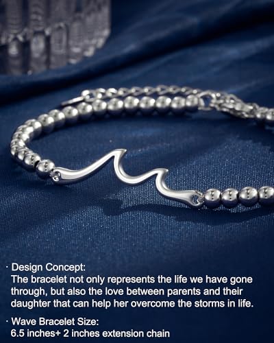 Tarsus Daughter Gifts from Mom Dad, My Daughter Birthday Gifts Bracelet Christmas4