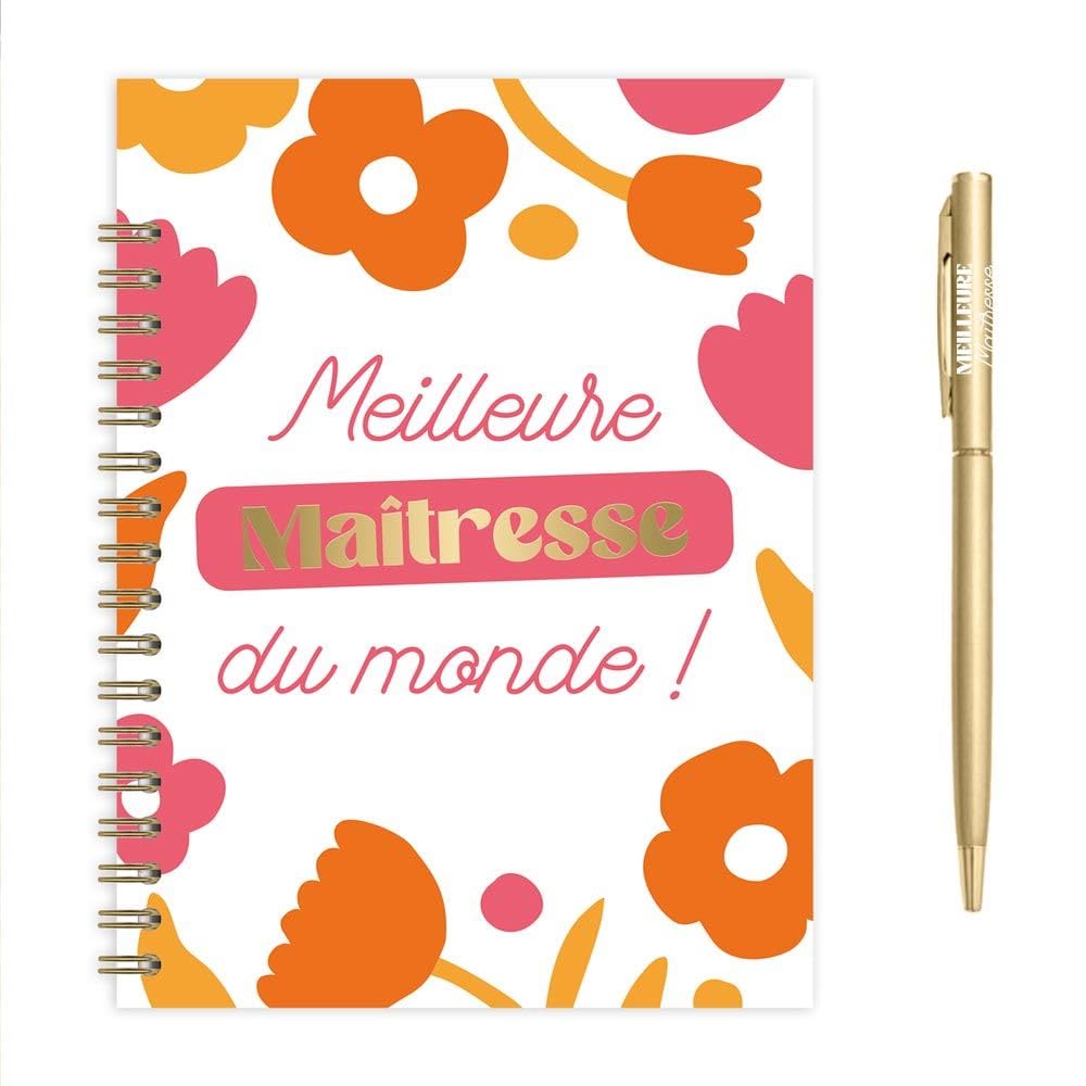 SUD TRADING COMPANY Booklet and Ballpoint Pen Set Best Mistress of the World, Orange - Image 3