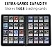 MORABTO Card Binder 16 Pocket,Trading Card Binder Holds up to 1408 Cards with 44 Sleeves,Zipper Card Holder Album Compatible with TCG/Sports Cards-Black