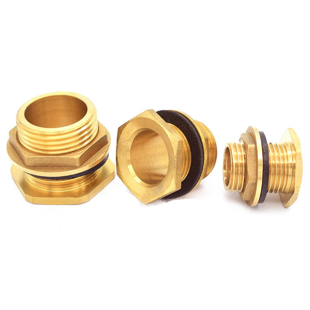 Connettore per serbatoio in ottone 1/2" 3/4" 1" BSP Raccordi per tubi idraulici maschio filettati da 3/4"
