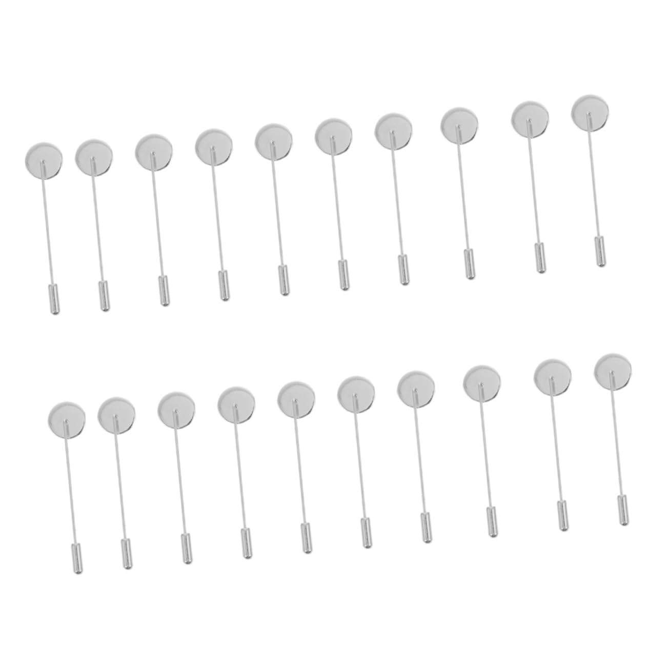 20 Pezzi Base Per Spille EXCEART | Vassoi Per Creare Badge Fai Da Te | Accessori Gioielli - Foto 6