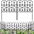 AMAGABELI GARDEN & HOME 5 Panels Decorative Garden Fences and Borders for Dogs 24in(H)×10ft(L) No Dig Metal Fence Panels Garden Edging Border Fence for Animal Barrier Fencing for Flower Beds Yard