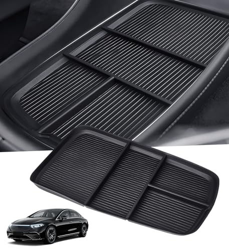 Katorn Lower Center Console Organizer Storage Tray for Mercedes Benz EQS 450+ 400 580 AMG SUV/EQE 350 350+ 500, Interior Accessories Insert Storage Tray for 2026 2025 2024 2023 EQS/EQE, Black