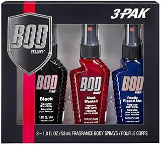 Bod Man Body Spray Pack of 3 Styles, Black - Most Wanted