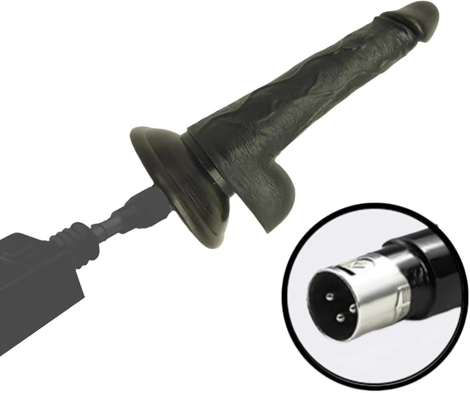 Máquina Sexual Automática Conector 3XLR de Empuje Pene 3xlr Extensión Consoladores Juguete Sexual para Adultos Sex Machine Ajustables para Masaje Vaginal, Anal y Masturbación, 20cm