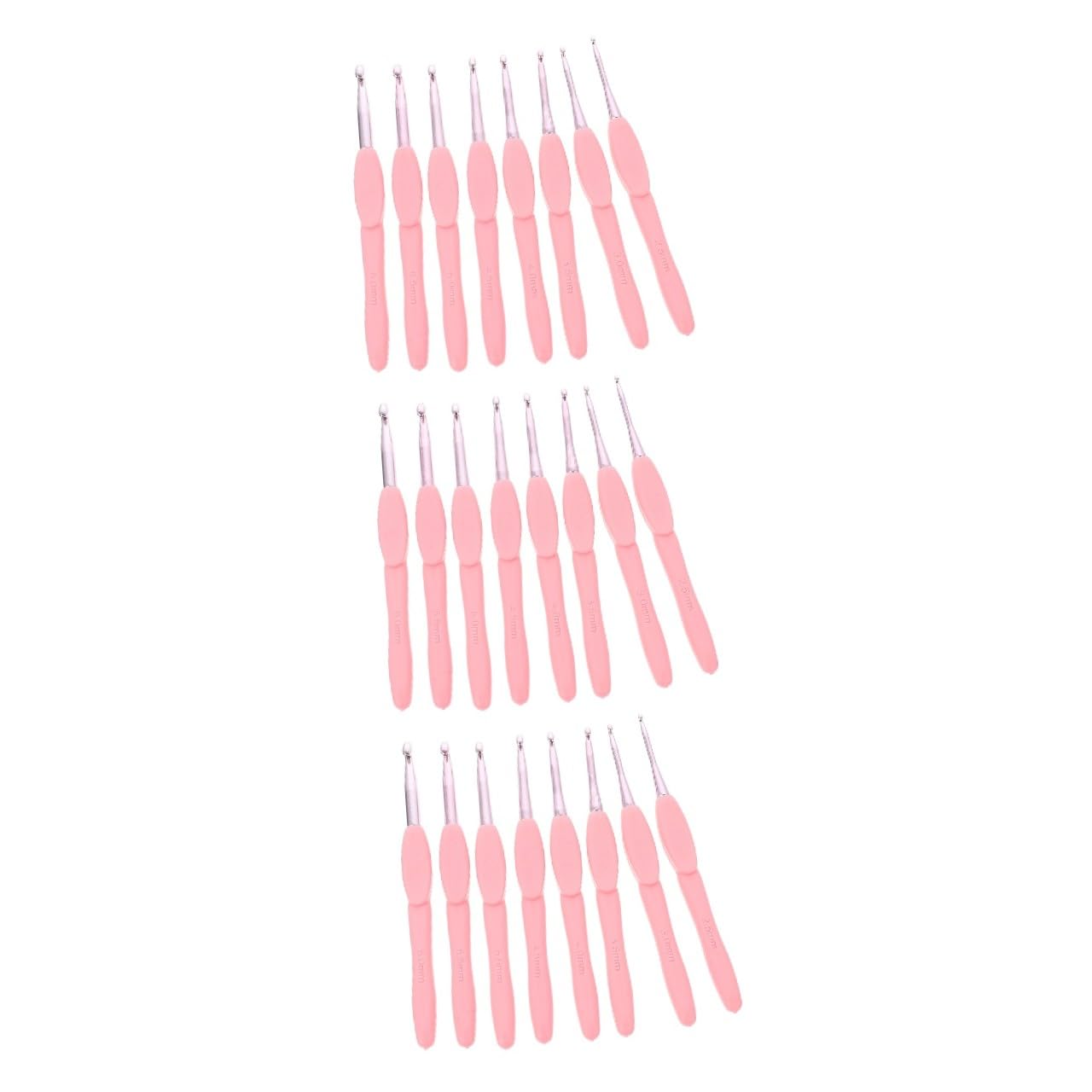 STOBOK 24pezzi Ganci Per Uncinetto Con Manico Ergonomico Strumenti Da Maglieria Colorati Per Cucire e Lavorare Maglia Accessori Per Artigianato Fai Da Te
