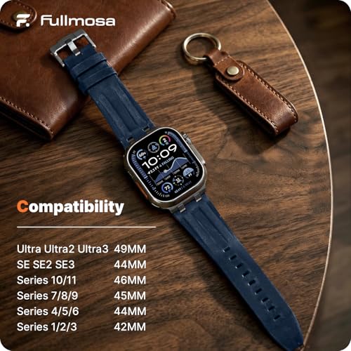 Image of Fullmosa Premium Leather Strap for Apple Watch Ultra 3 /2 /1 49mm (No Watch) | 46mm 45mm 44mm 42mm Luxurious Soft Vintage Business Band for SE 3 /2 /1 Series11 10 /9 /8 /7 /6 /5 /4