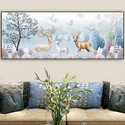 Peinture Diamant 5D Full Drill Cristal Strass Image Trois élans 5D