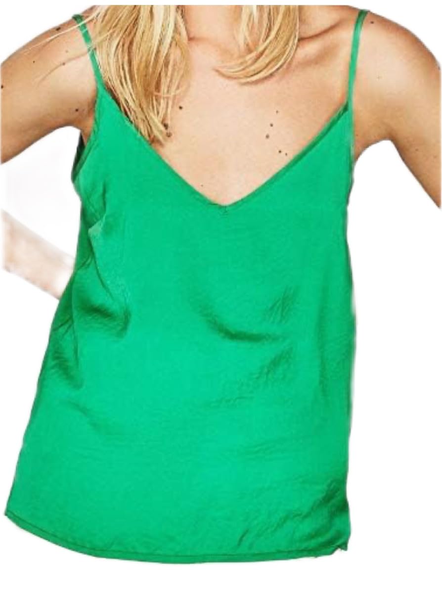 ZaraGreen V Neck Fashion Vest For Women, XL