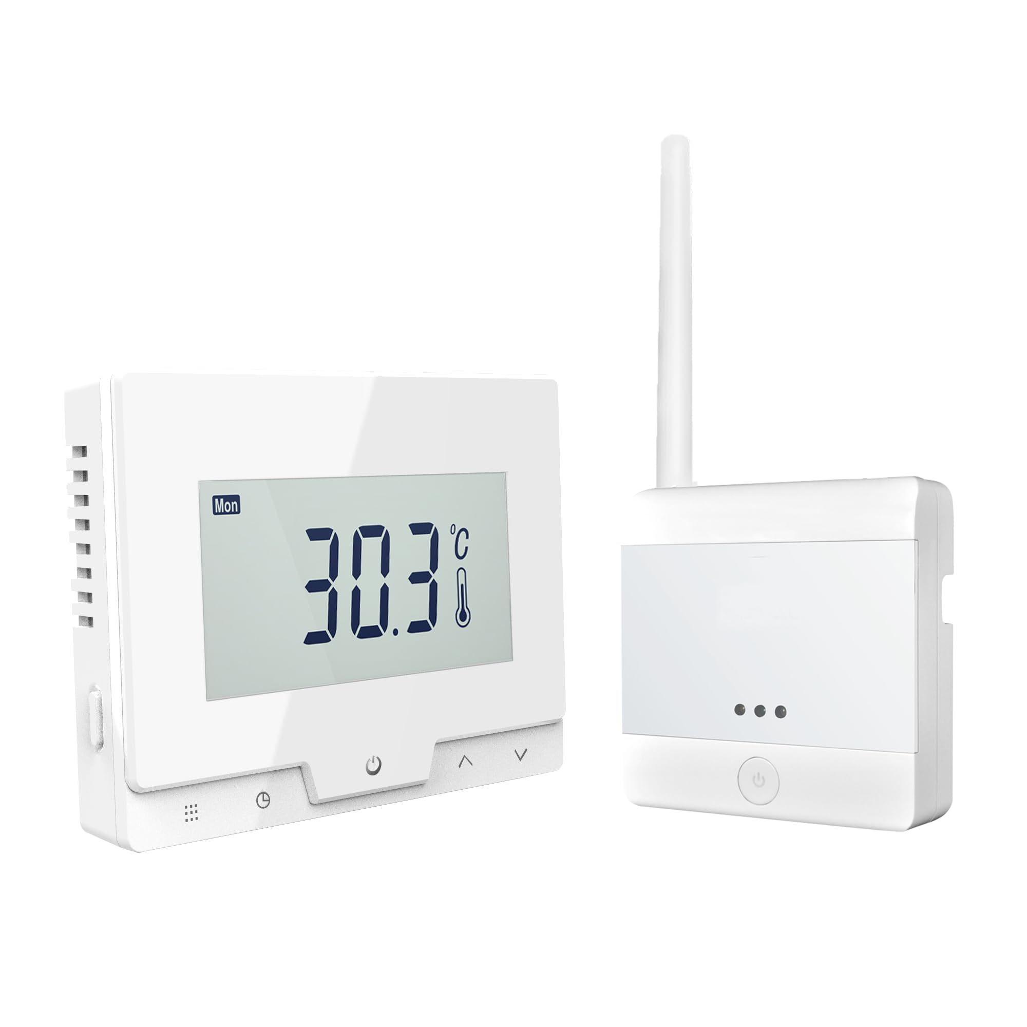 ECOBAY Termostato inalámbrico programable con receptor, para calderas, calefacción por suelo radiante eléctrico y de agua