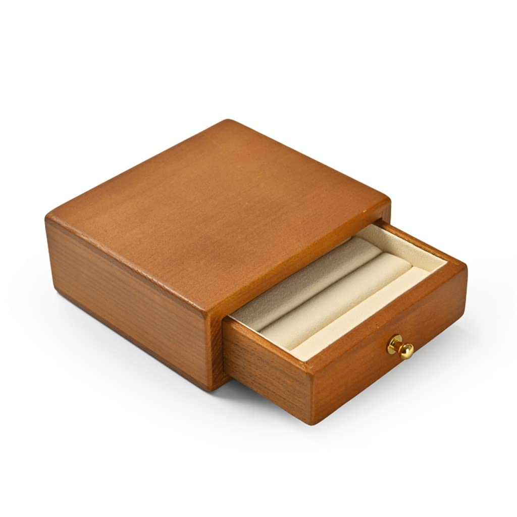 Estuche de Almacenamiento para Pendientes, Anillos, brazaletes y Collares, de Madera Maciza, con cajones pequeños, Organizador de Joyas, Caja de exhibición de Joyas