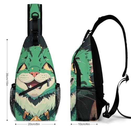 Black And-White Stripes Sling Bag for Men Women - Adjustable Crossbody Chest Backpack, 15" Travel Hiking Fanny Pack2