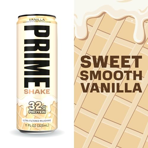 Image of PRIME Shakes, Vanilla, 32g Protein Shake for Muscle Support & Recovery, Ultra-Filtered Milk, Lactose Free, Low Sugar, Low Calorie, Ready to Drink, 11 fl oz, 12 Pack