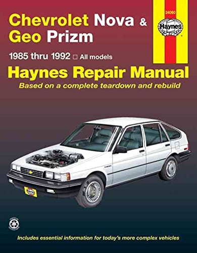 Buy Chevrolet Nova and Geo Prizm 1985-90 Automotive Repair Manual — BookShops.in