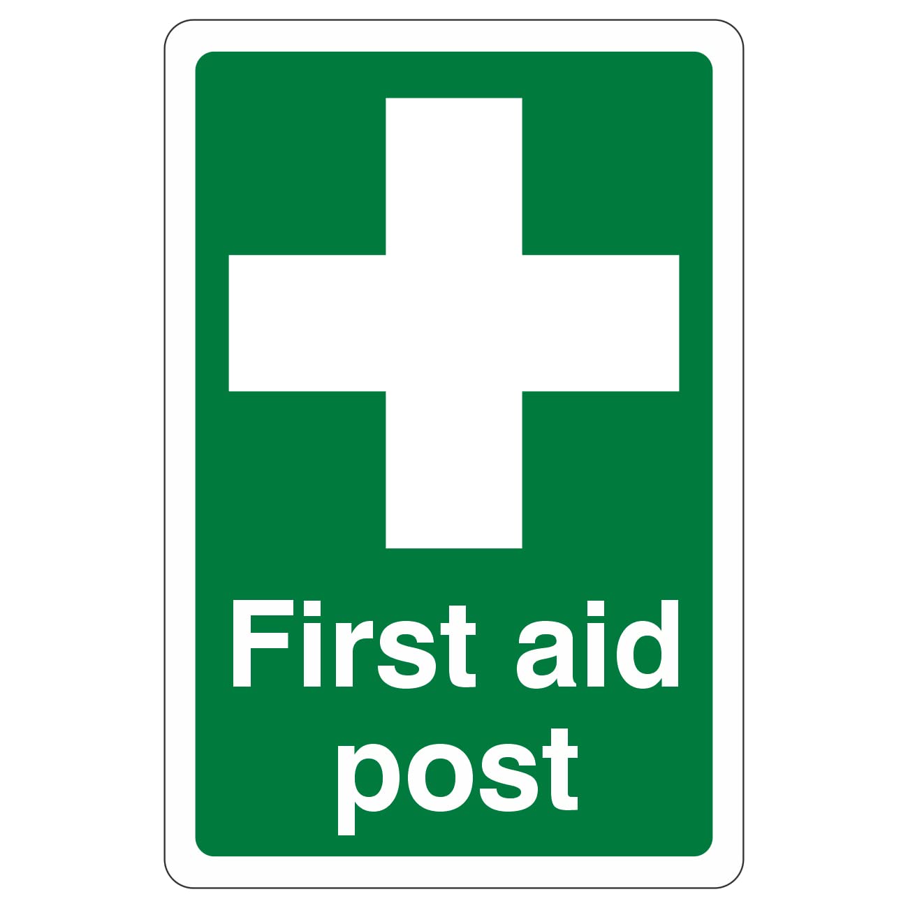 Lasting Impressions (Signs) Limited 150Mmx200mm First Aid Post Sign Sticker Self Adhesive