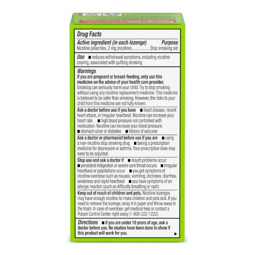 Amazon Basics Mini Nicotine Polacrilex Lozenge, 2 mg (Nicotine), Stop Smoking Aid, Mint Flavor; Quit Smoking with Mint Nicotine Lozenge, 27 Count (Previously Amazon Basic Care) - image 9