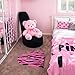 Fttoyoly Y2K Hot Pink Zebra Print Rug, 24 Inch Heart Shaped Soft Plush Small Rug with Non Slip Backing, Y2K Room Decor Aesthetic for Bedroom, Dorm and Vanity