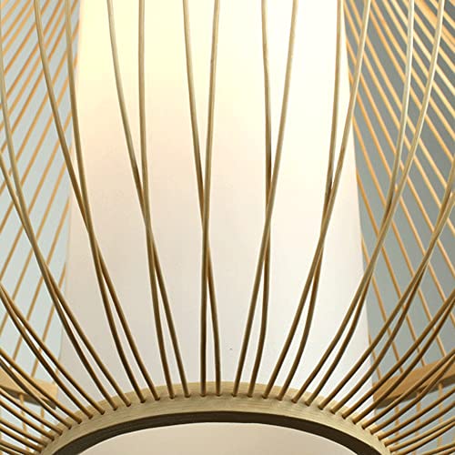 Lustre en bambou pour restaurant et café suspension style rétro