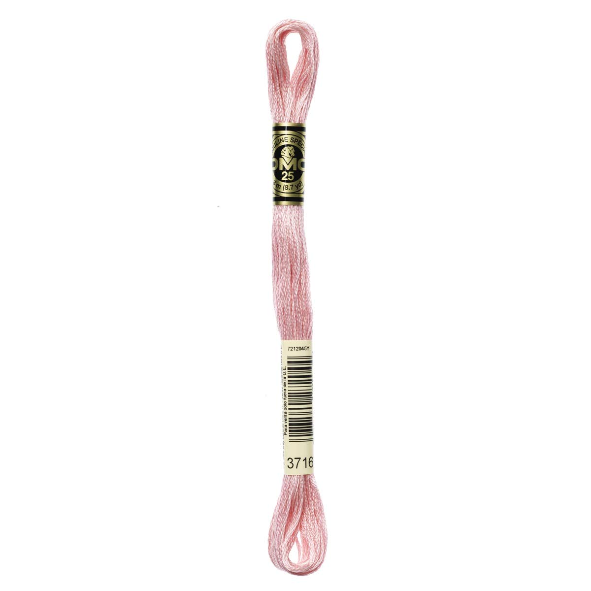 DMC Embroidery Floss Mouline Stranded Cotton Thread for Hand Embroidery and Sewing - Colour No: 3716-5 x 8m Skeins