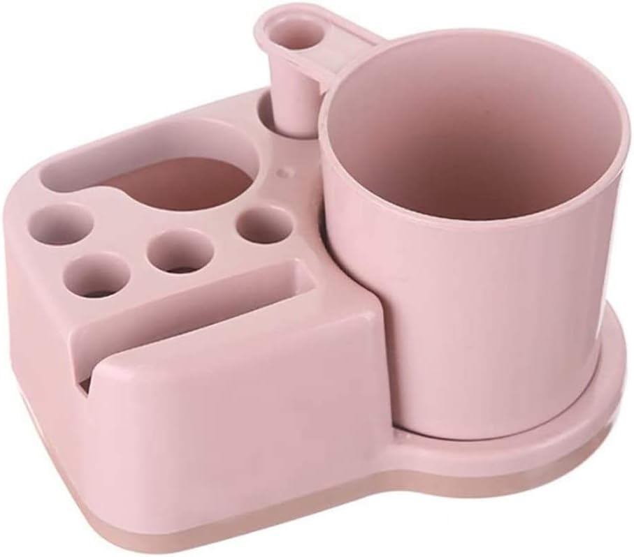 Multifunctional Bathroom Gargle Cup Toothbrush Holder Rack Toiletry Supplies Toothpaste Stand Dispenser Toothbrush Caddy Bathroom Storage Organizer