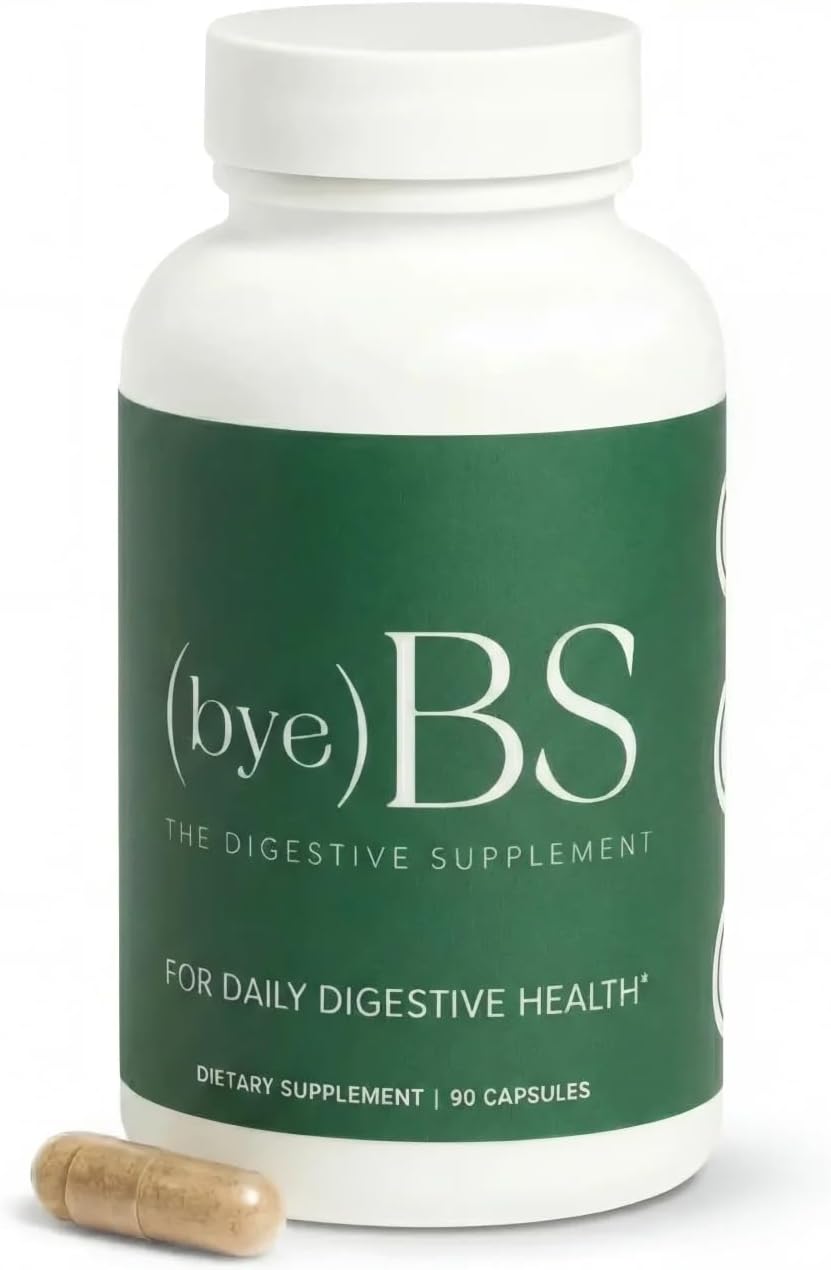 Bloating Relief Capsules – No Mixing Fiber for Daily Digestive Support – Psyllium Fiber, Peppermint, Slippery Elm & L-Glutamine – Daily Gut Health Supplement for Regularity & Comfort