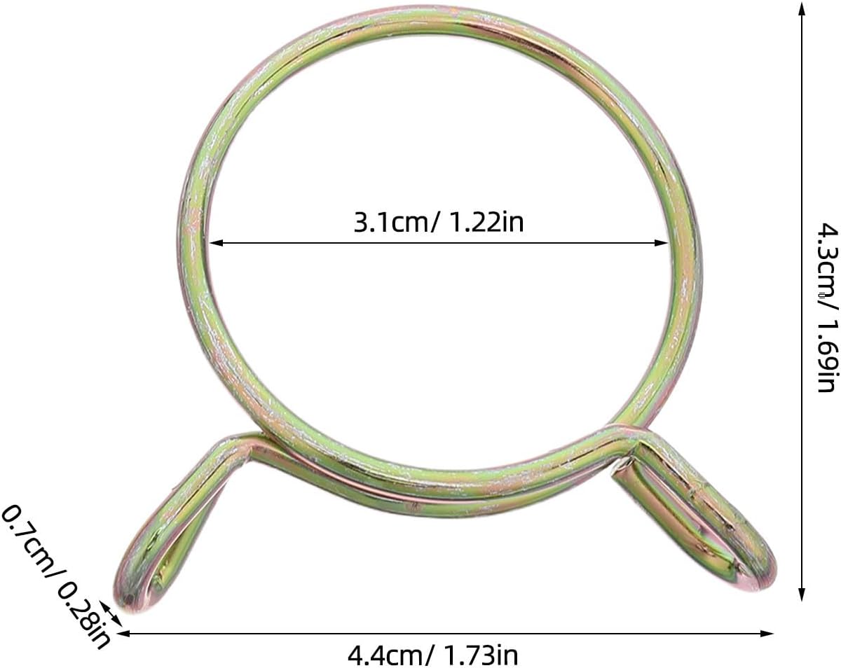 6pcs Agricultural Hose Clamp for Fertilizer Hose Metal Steel Spring Clamp with 3.5cm Aperture Easy Install Protects against Deformation for Field Maintenance