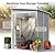 Devoko 5x4 FT Plastic Storage Shed with Floor, Waterproof Resin Outdoor Tool Shed with Lockable Door, Outside Garden Shed for Backyard Patio Lawn, Light Grey
