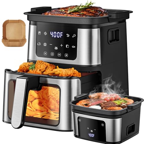 2-in-1 Air Fryer Grill Combo
