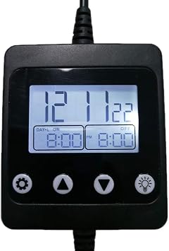 Aquarium Light Timer Fish for Light Controller and Dimmer 24 Hour Program for 5V-30V Sunset Simulation