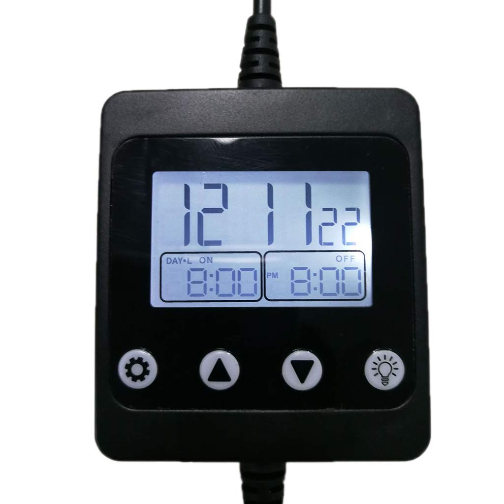 DIIOOMIEEU Aquarium Light Timer Fish for Light Controller and Dimmer 24 Hour Program for 5V-30V Sunset Simulation