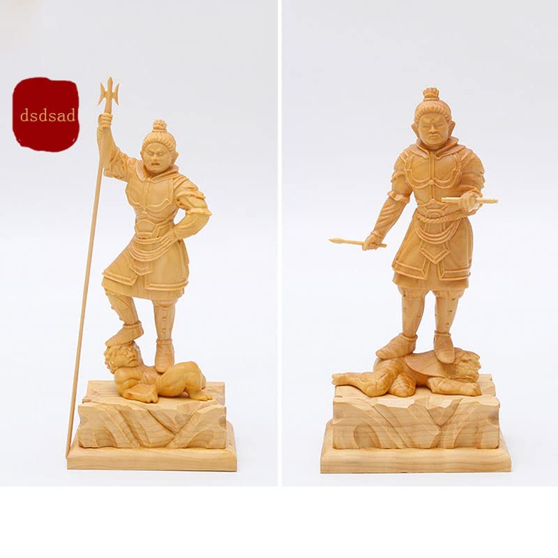 Amazon｜木彫り 仏像【四天王：多聞天 · 広目天 · 増長天 · 持国天 