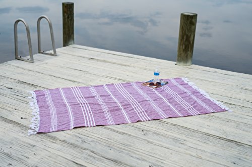 Salbakos Turkish Peshtemal Fouta Towel, 100% Organic Cotton, Shower / Toallas De Baño/Bano 40 X 70 Inch, Herringbone Linen #TOP5