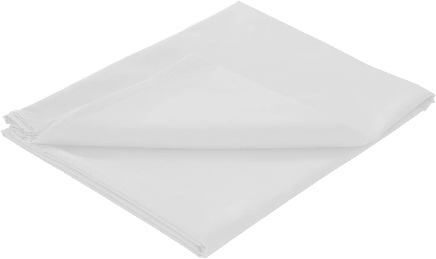 Olivia Rocco Flat Sheets, Easy Care Polycotton Full Bed Sheet, Super King White