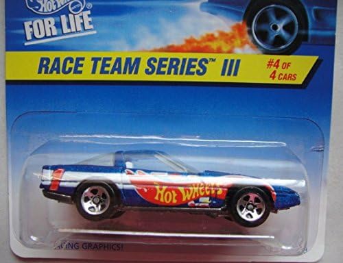 Hot Wheels Race Team Series III #4 of 4 Cars, Blue '80s Corvette 5 Spoke 'New' Card