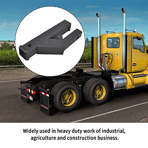 Tbapfs Steel Clamp Trailer Hitch Riser Mount Receiver Adapter Extender Tube For Tractor Bucket, 2 Inch Rise/Drop #TOP5