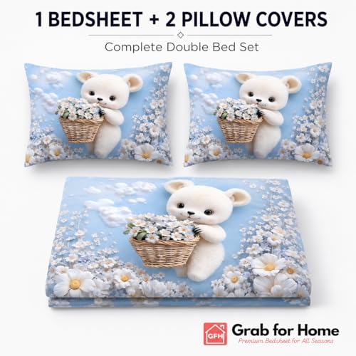Image of 7D Digital Printed Kids Double Bedsheet Set with Bedsheet Tucker (Free)
